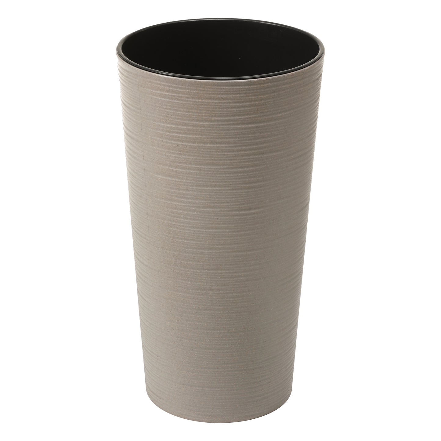 Happy Flower blumentopf hoch rund Meißel-Optik Holzhybrid-Kunststoff Lilia