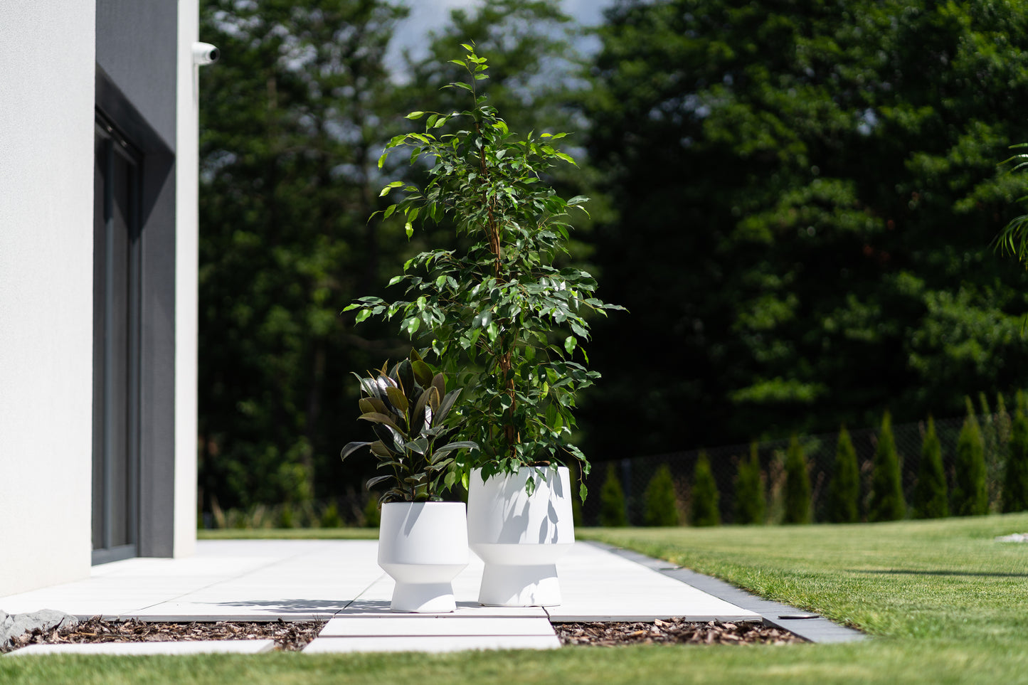 HappyFlower Design-Pflanzkübel – Matte Glatt-Optik inkl. Einsatz – Modern & Frostsicher