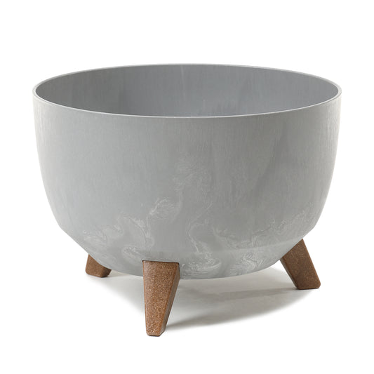 Happy Flower Blumentopf mit Füßen Beton Optik 24-47 cm – Schwarz, Grau