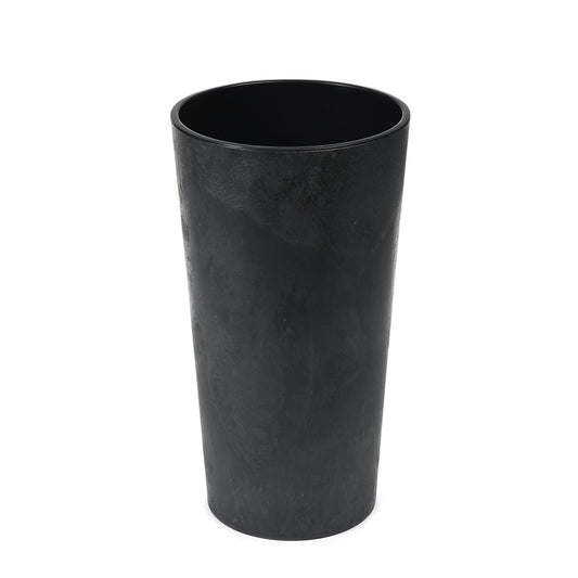 Happy Flower blumentopf hoch rund Beton-Optik Kunststoff