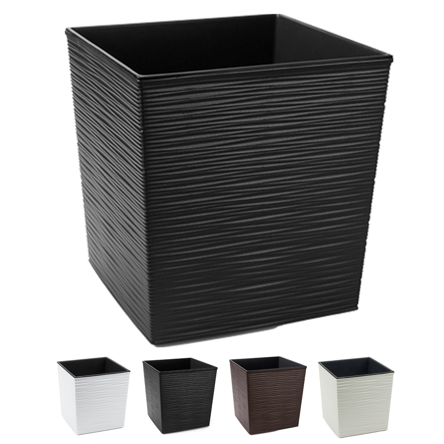 Blumentopf Meißel-Optik quadratisch – elegant, wetterfest & pflegeleicht