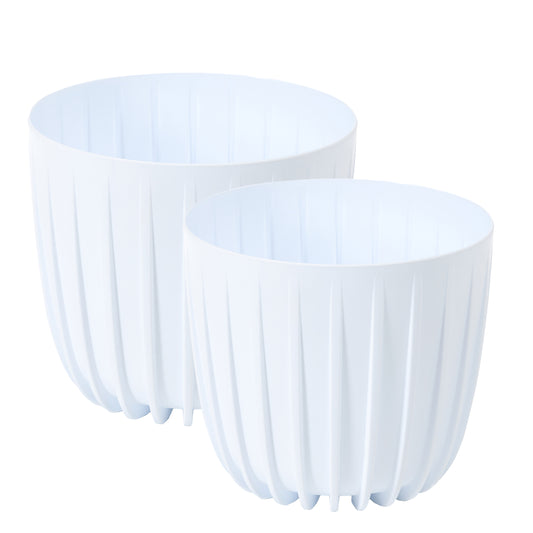 Happy Flower Übertöpfe 2er-Set niedrig