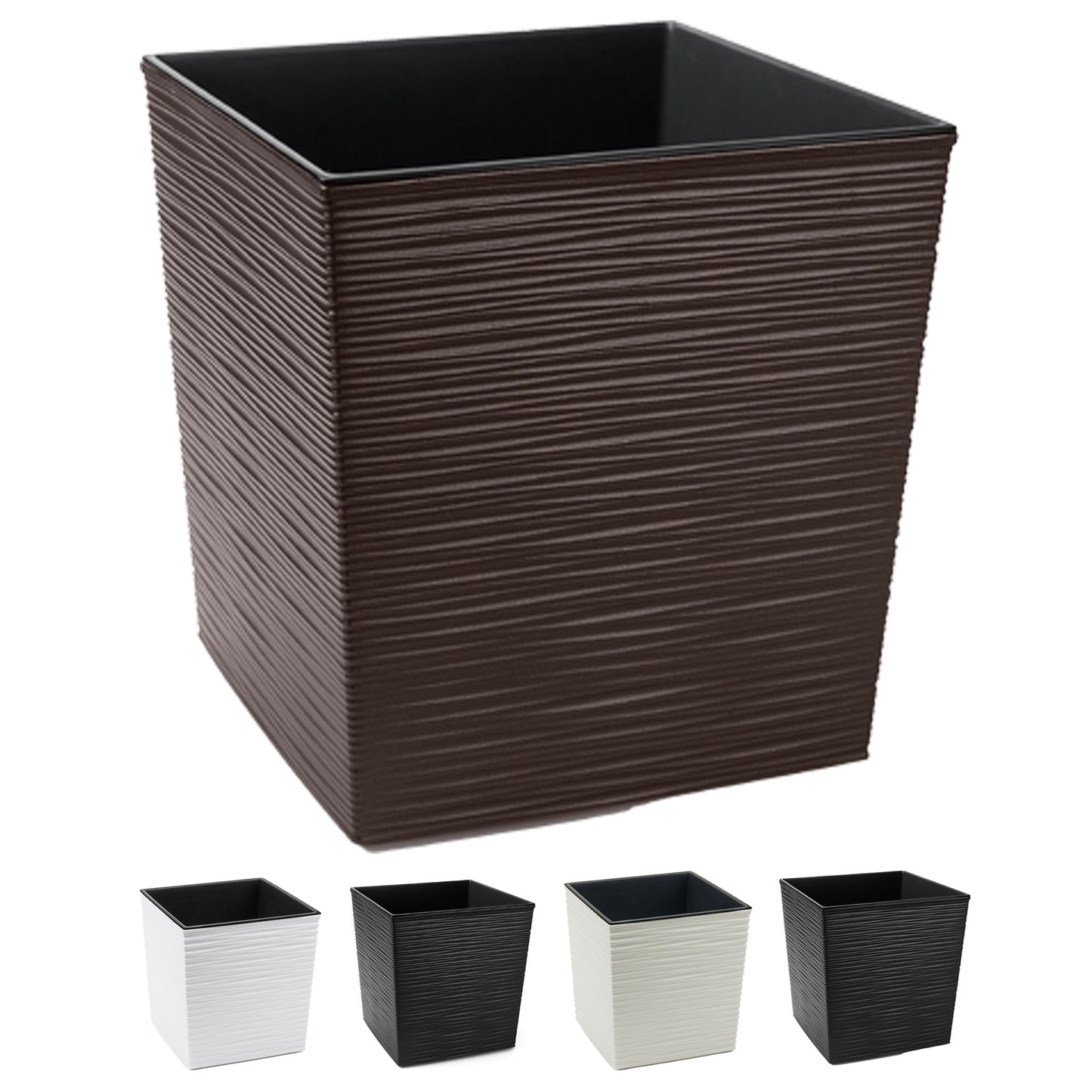 Blumentopf Meißel-Optik quadratisch – elegant, wetterfest & pflegeleicht
