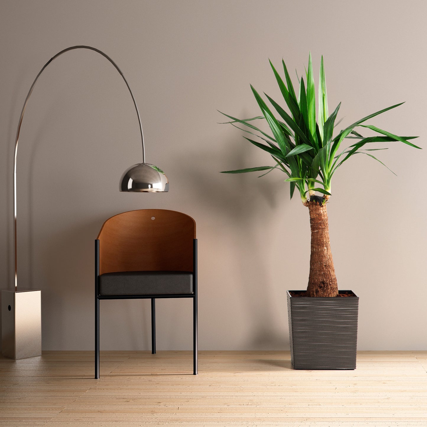 Blumentopf Meißel-Optik quadratisch – elegant, wetterfest & pflegeleicht
