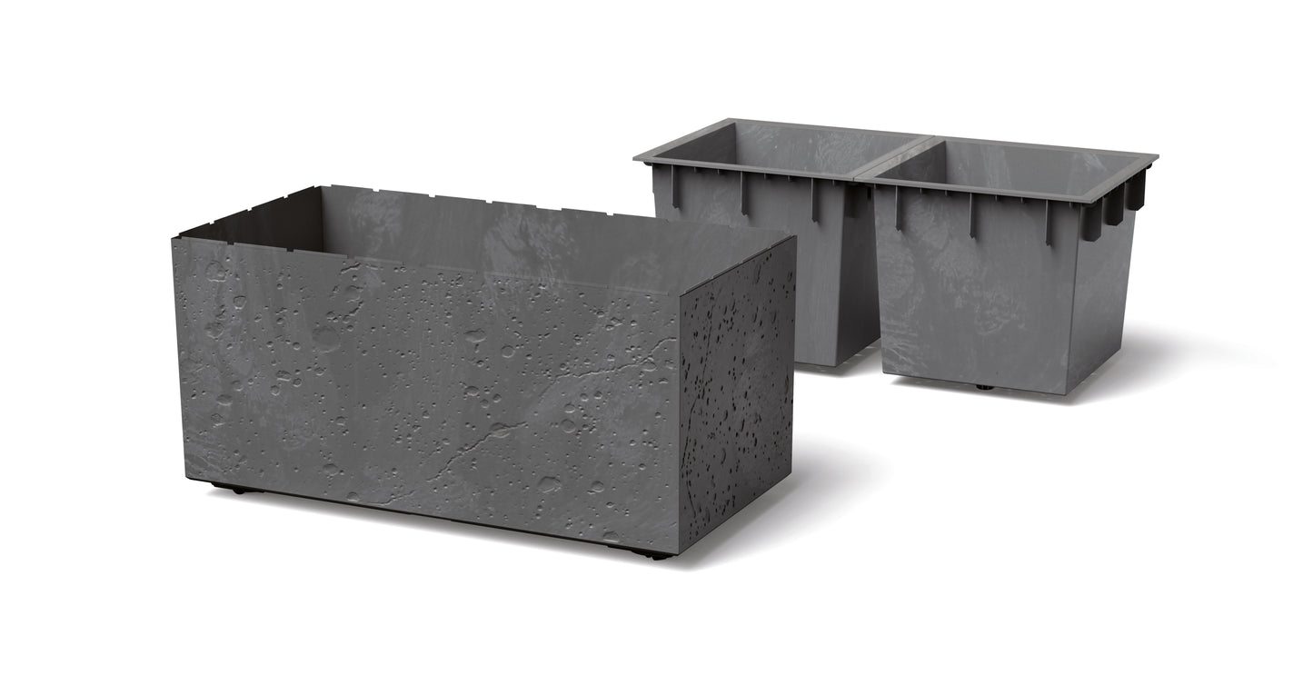 Happy Flower Sierra Case Pflanzkübel – Modularer Sichtschutz in Beton-Optik mit Lenkrollen