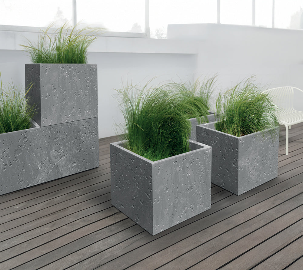Happy Flower Sierra Case Pflanzkübel – Modularer Sichtschutz in Beton-Optik mit Lenkrollen