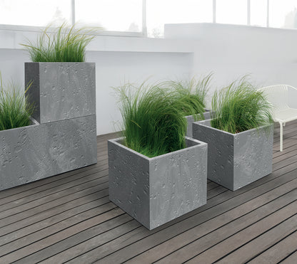 Happy Flower Sierra Case Pflanzkübel – Modularer Sichtschutz in Beton-Optik mit Lenkrollen