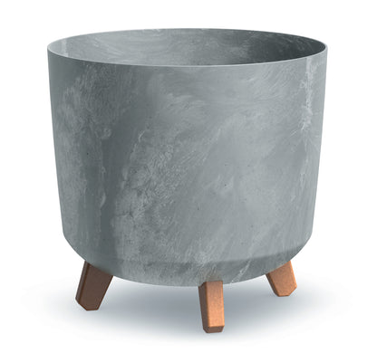 Gracia Tubus Blumentopf mit füßen 30 cm Beton Effekt – Creme, Grau, Anthrazit