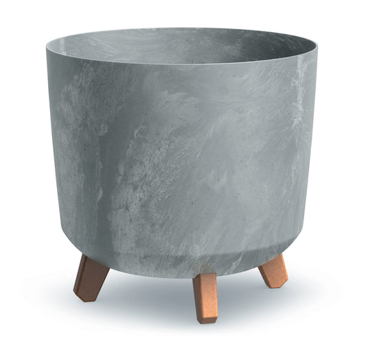 Gracia Tubus Blumentopf mit füßen 30 cm Beton Effekt – Creme, Grau, Anthrazit