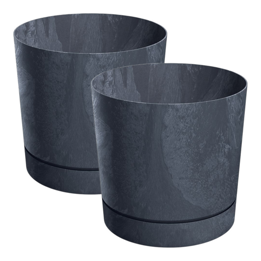 Übertöpf 2er-Set TUBO P Beton-Optik