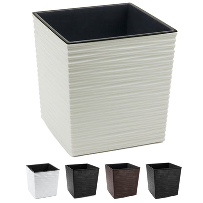Blumentopf Meißel-Optik quadratisch – elegant, wetterfest & pflegeleicht