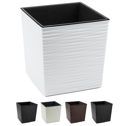 Blumentopf Meißel-Optik quadratisch – elegant, wetterfest & pflegeleicht